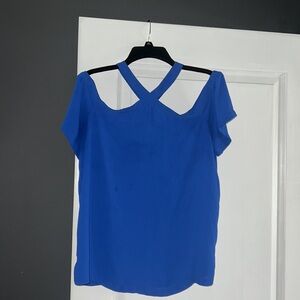Blue Loft off the shoulder top
